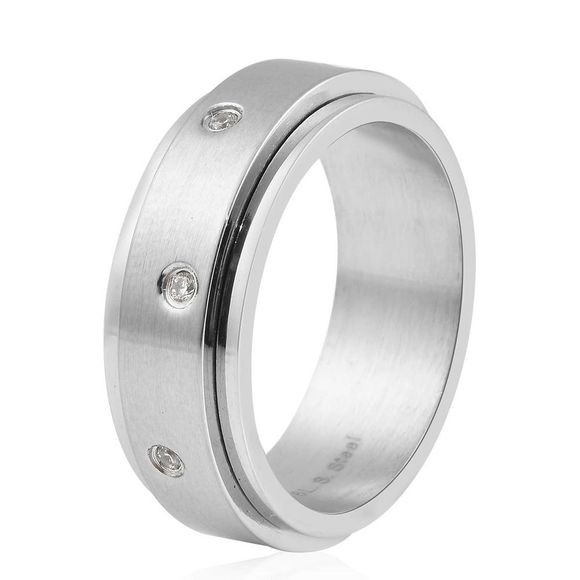 Austrian Crystal Spinner Ring Size 7 - Picture 3 of 4